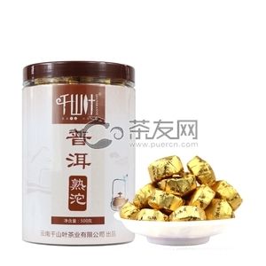 2017年千山叶 原味普洱熟沱 熟茶 500克/罐 试用 的图片