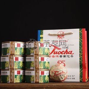 2019年下关沱茶 中法建交55周年 纪念销法沱 熟茶 100克 试用 的图片