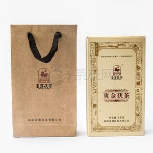 2021年泾渭茯茶 贡金茯茶 黑茶 1000克 试用 的图片