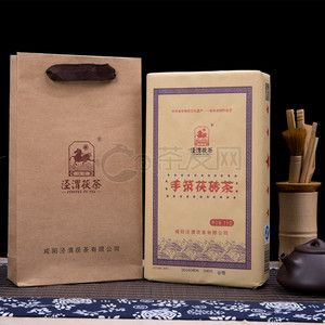 2021年泾渭茯茶 手筑茯茶 黑茶 1000克 试用 的图片